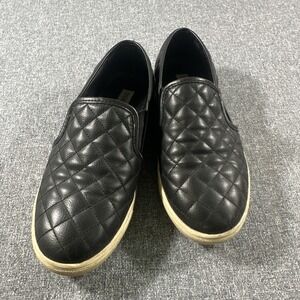Steve Madden‎ Ecentrcq Quilted Slip On Sneakers Women's Size 8.5 Black Casual